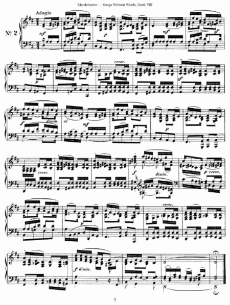 Mendelssohn - Songs Without Words Book VIII Op. 102