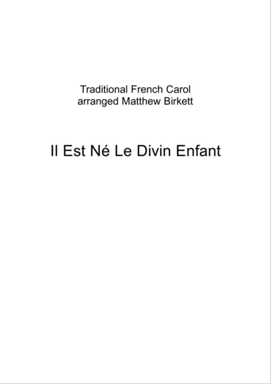 Book cover for Il Est Né Le Divin Enfant
