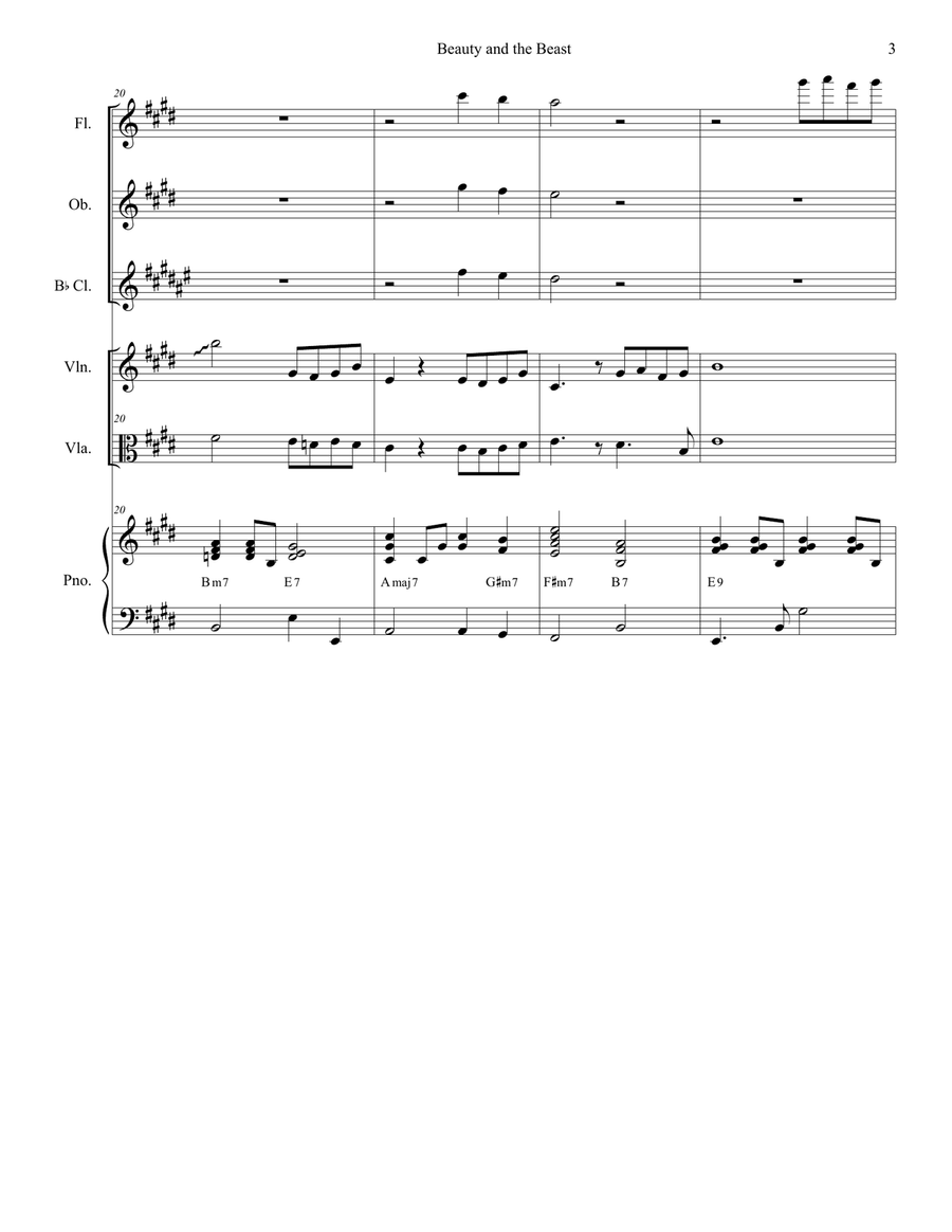 Beauty And The Beast Beauty And The Beast String Duet scores gallery preview page 3