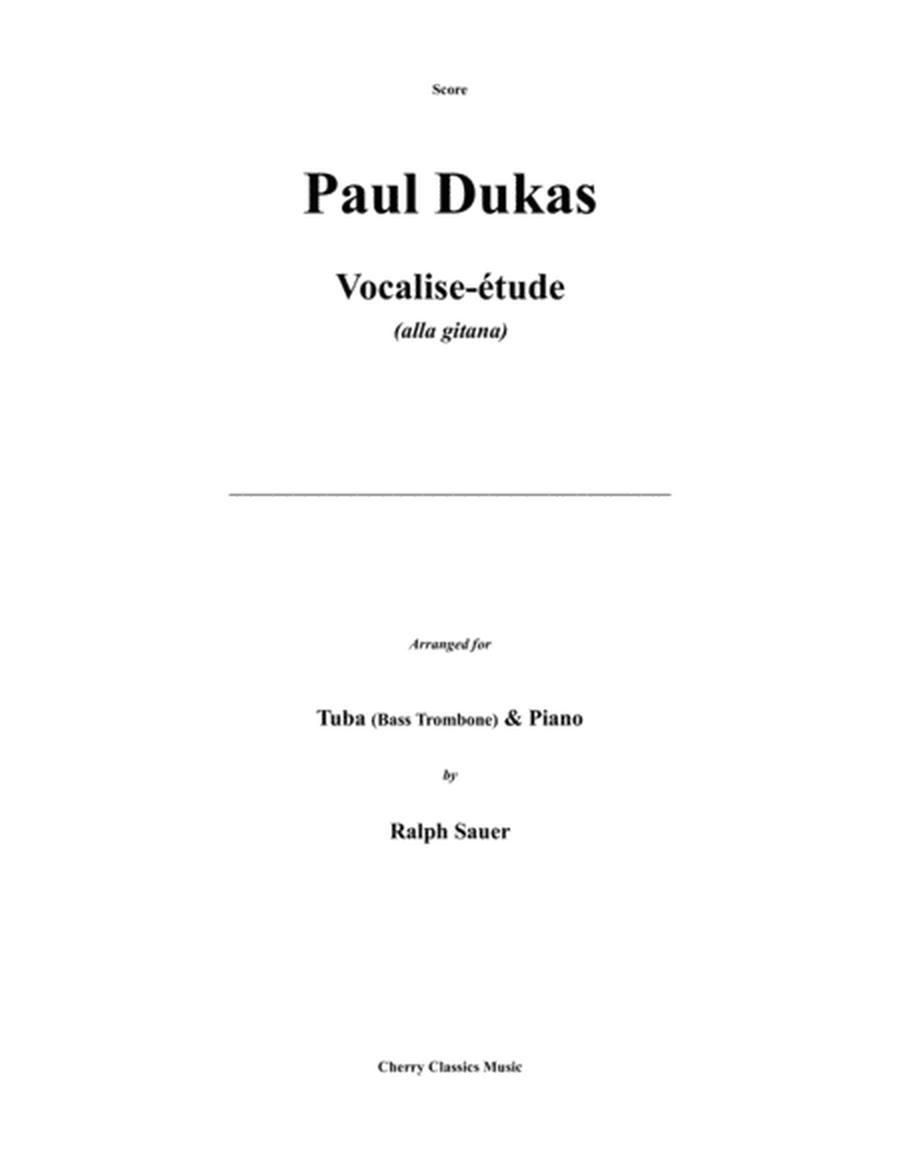 Vocalise-étude for Tuba or Bass Trombone & Piano