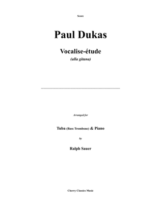 Book cover for Vocalise-étude for Tuba or Bass Trombone & Piano