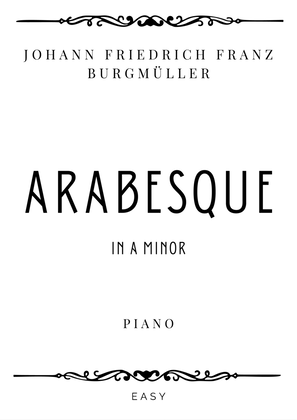 Book cover for Burgmüller - L'Arabesque in A minor - Easy