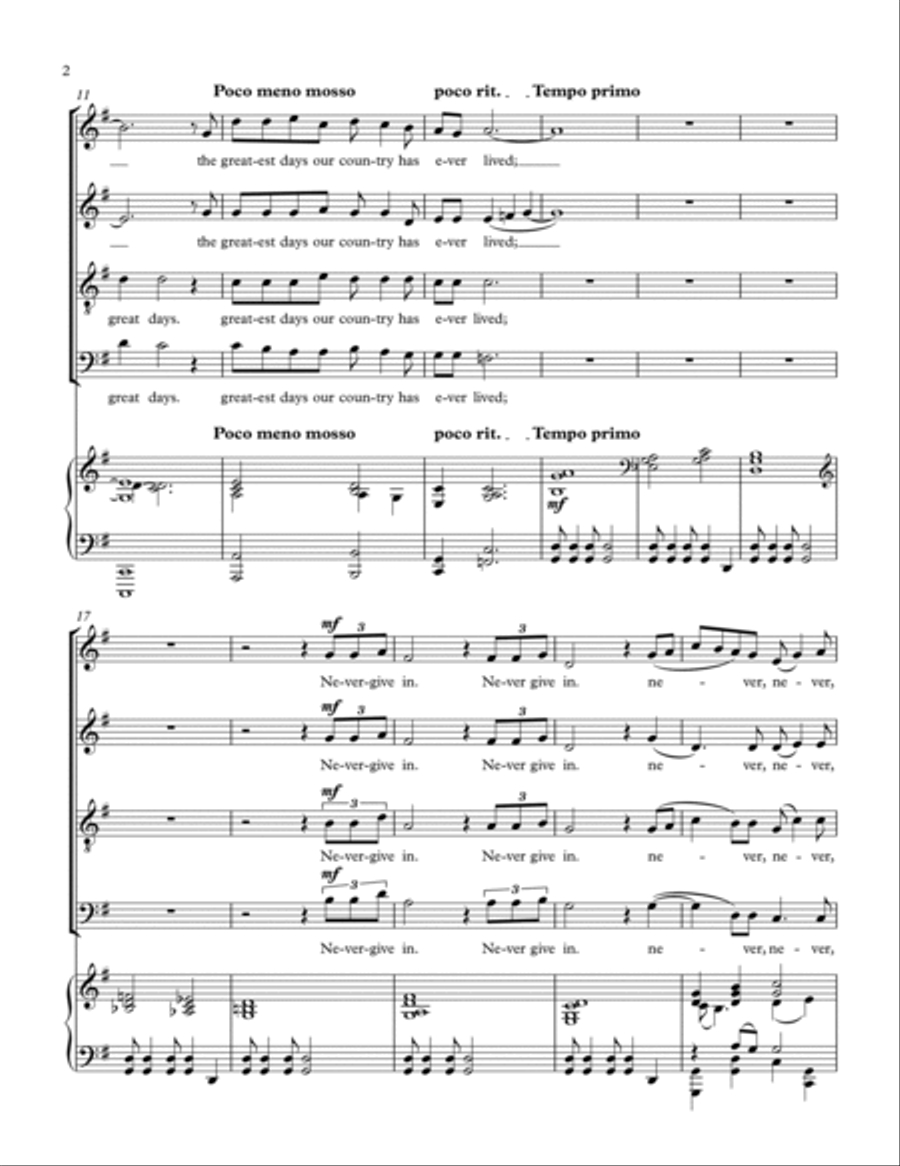 These Are Great Days These Are Great Days 4-Part scores gallery preview page 2