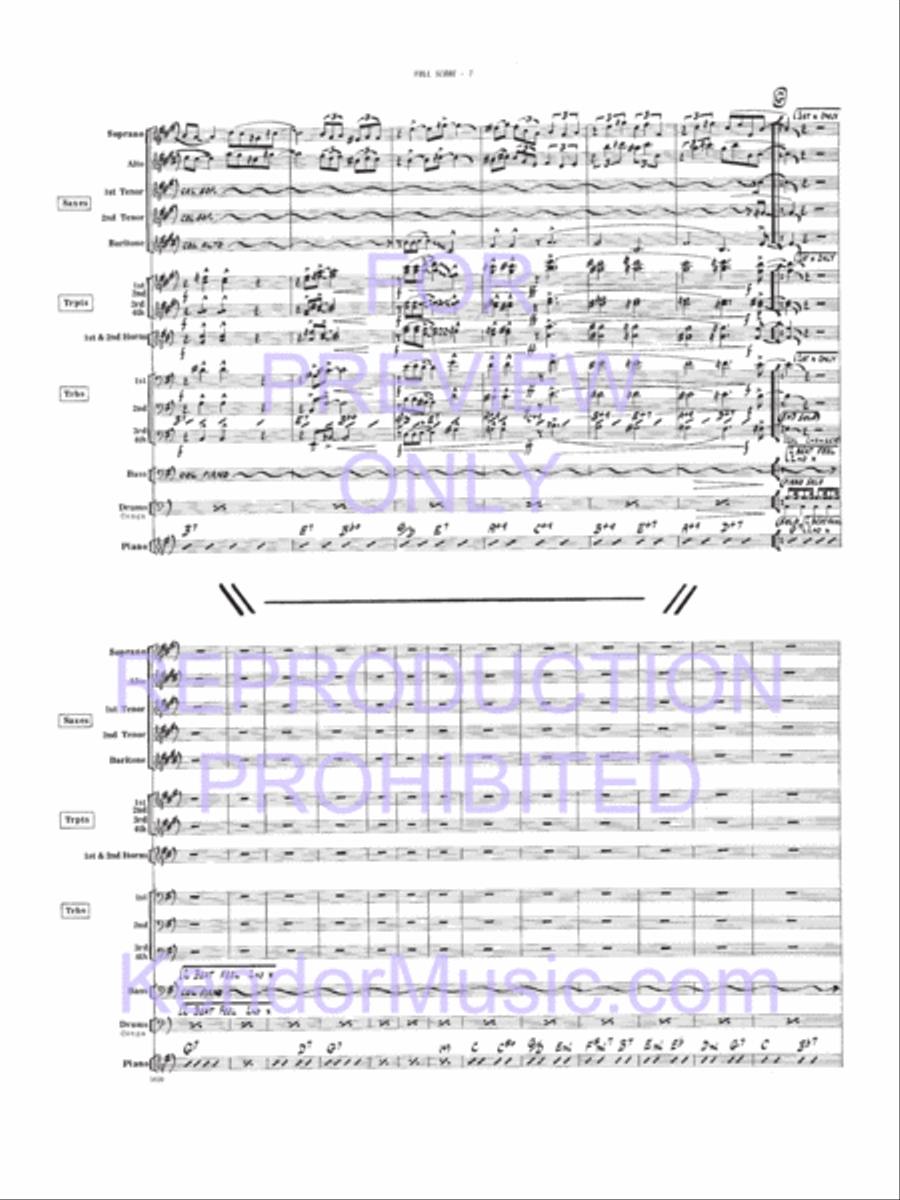 Farewell, The Farewell, The Jazz Ensemble scores gallery preview page 8