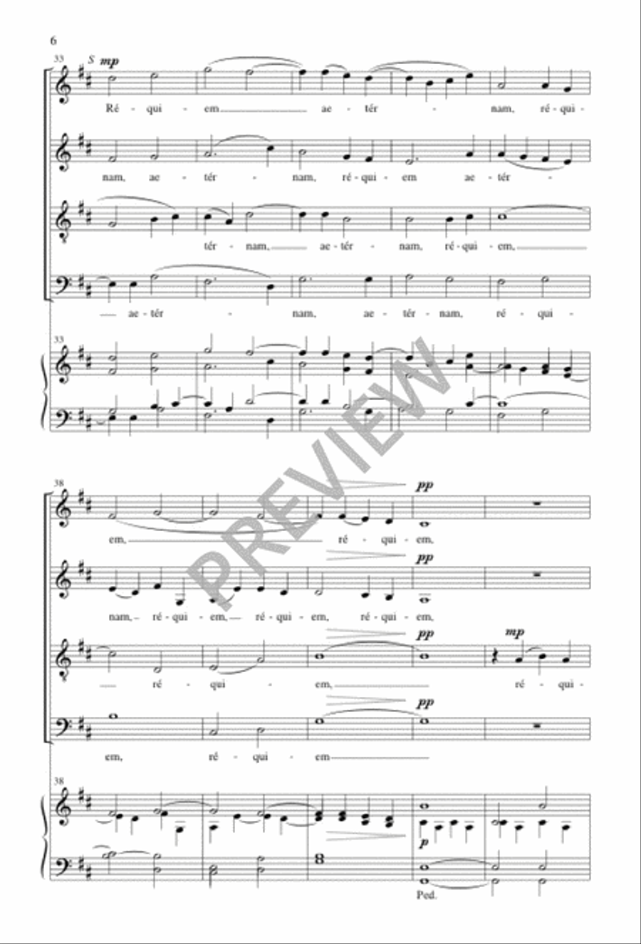 Requiem - Choral / Accompaniment edition 4-Part scores gallery preview page 8