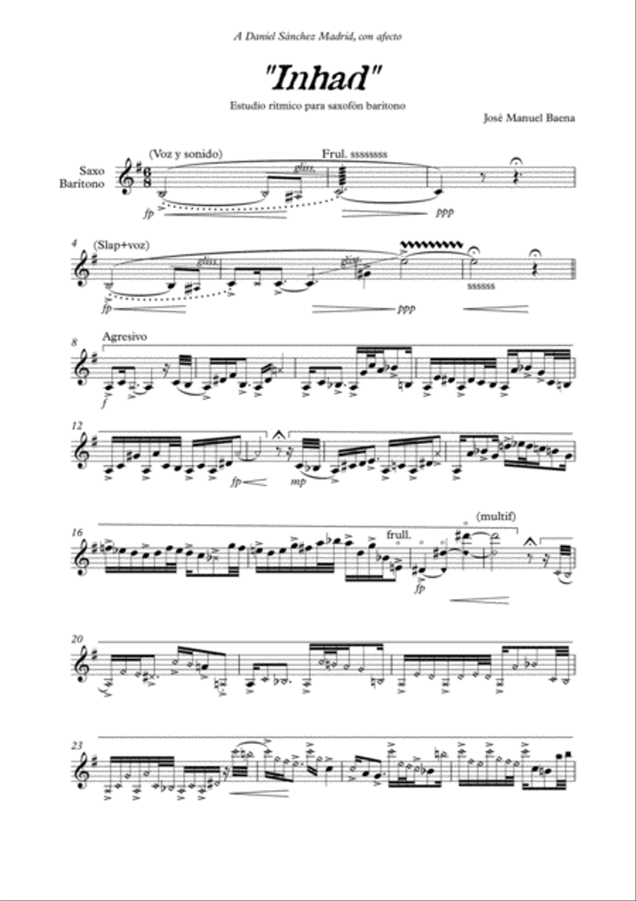 Inhad Inhad Baritone Saxophone scores gallery preview page 3