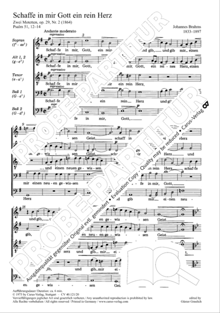 Make in me, o God a clean pure heart Choir scores gallery preview page 2