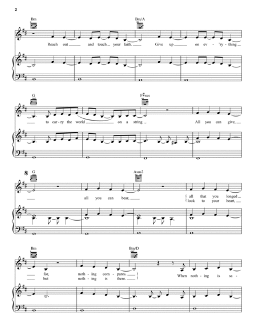 Kingdom Of One (from For the Throne: Music Inspired by Game of Thrones) Piano, Vocal, Guitar scores gallery preview page 2