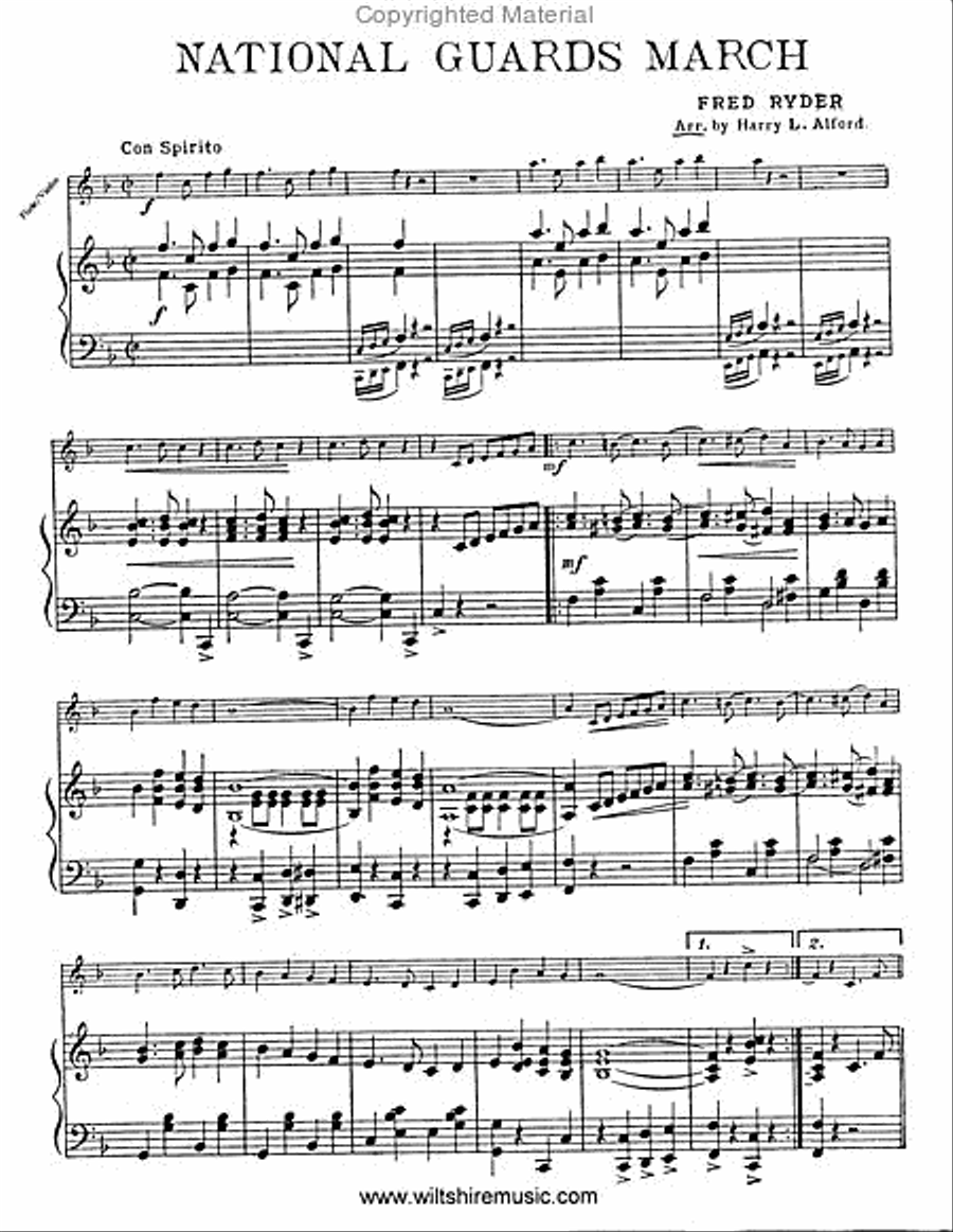 National Guards March Violin Solo scores gallery preview page 2
