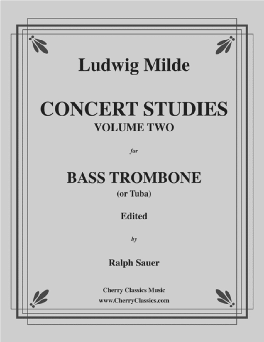 Concert Studies for Bass Trombone or Tuba Volume 2 Trombone scores gallery preview page 1
