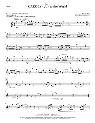 Book cover for Carols (A Cantata for Congregation and Choir) (String Quartet) - Violin 1