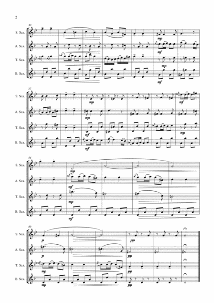Moments Musicaux D.780 No.3 for Saxophone Quartet Moments Musicaux D.780 No.3 for Saxophone Quartet Saxophone Quartet scores gallery preview page 3