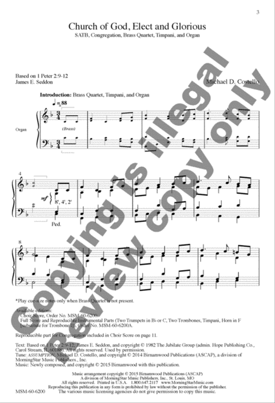 Church of God, Elect and Glorious 4-Part scores gallery preview page 2