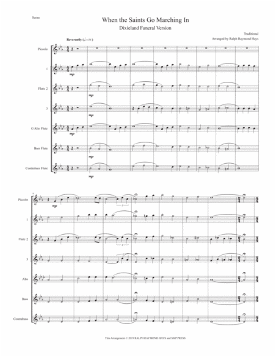When the Saints Go Marching In (for Flute Choir) Flute Choir scores gallery preview page 2