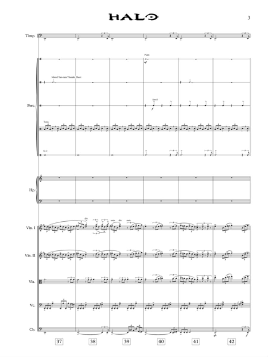 Halo - Score Only Full Orchestra scores gallery preview page 5