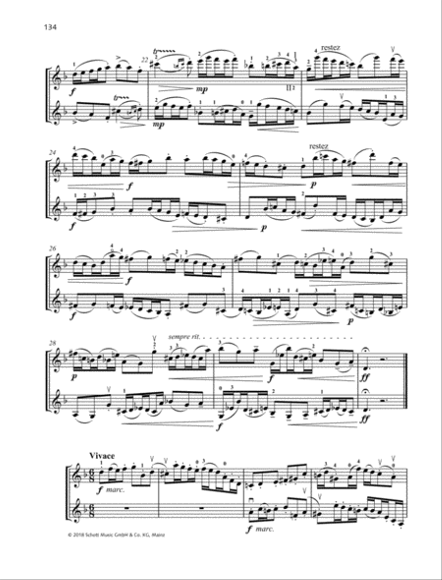 Duo in the Old Style D minor Violin scores gallery preview page 3