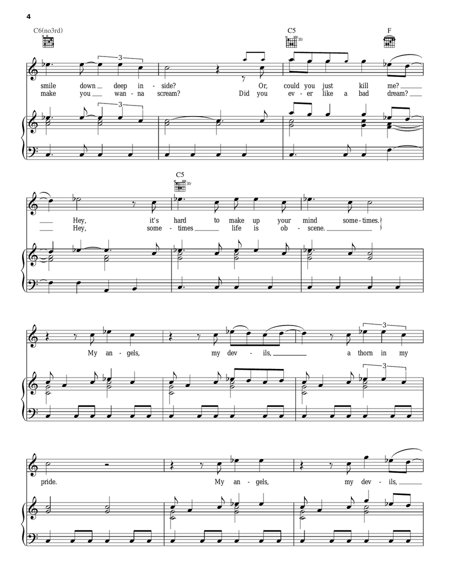 Thorn In My Pride Piano, Vocal, Guitar scores gallery preview page 4
