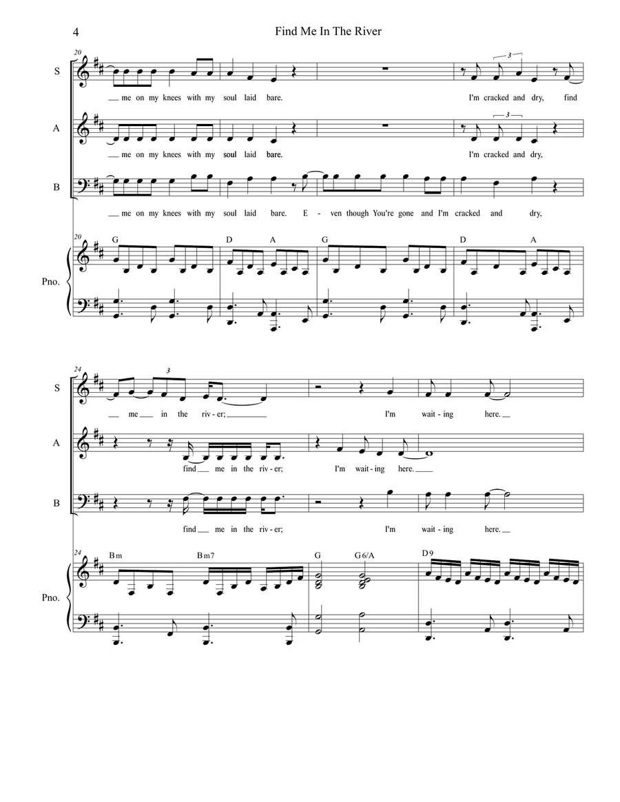 Find Me In The River 3-Part scores gallery preview page 4