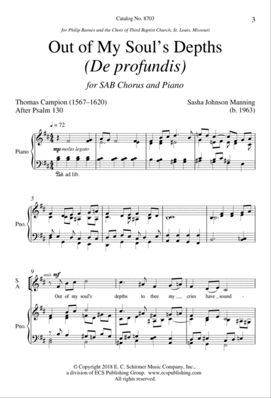 Out of My Soul's Depths (De profundis) 3-Part scores gallery preview page 3
