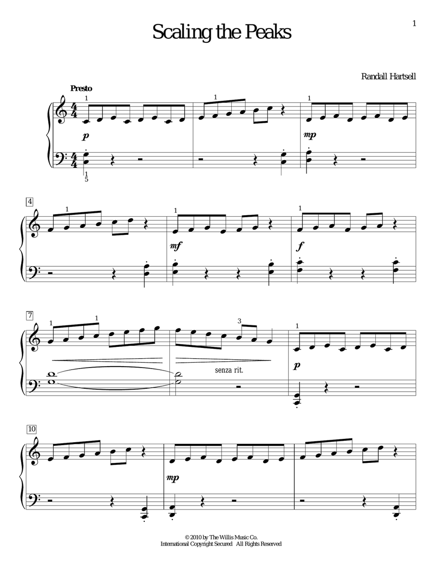 Scaling The Peaks Piano Method scores gallery preview page 1