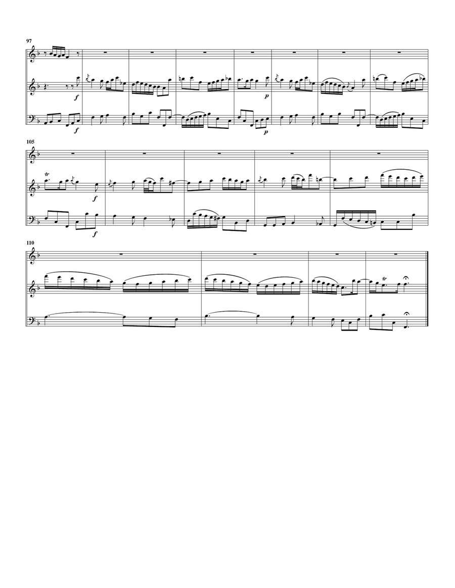 Aria: Verleih, dass ich aus Herzensgrund from cantata BWV 177 (arrangement for 3 recorders (SAB)) 3-Part scores gallery preview page 5