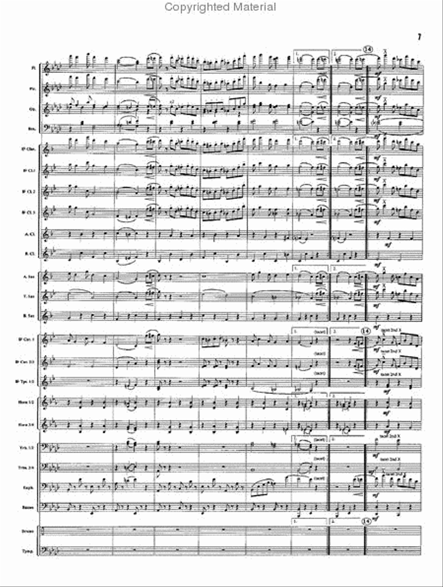 Willow Blossoms Willow Blossoms Concert Band scores gallery preview page 3