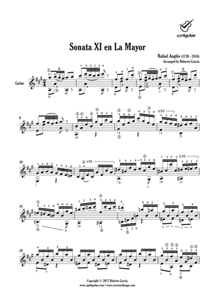 Sonata XI en La Mayor image number null