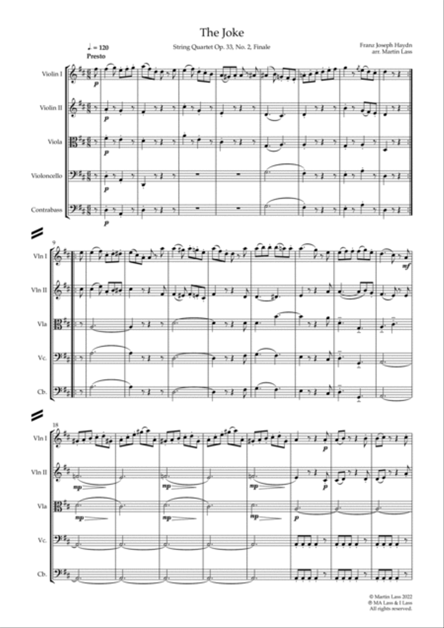 The Joke String Orchestra scores gallery preview page 2