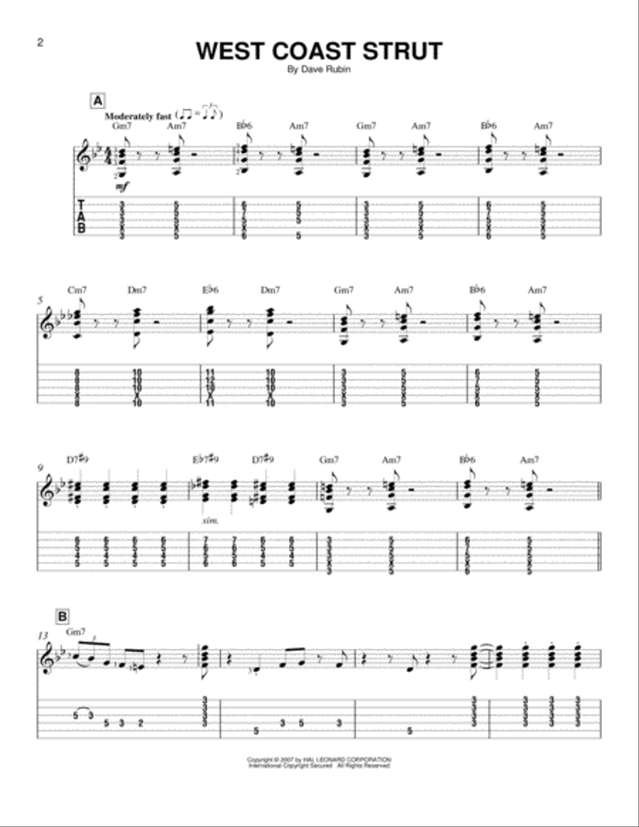 West Coast Strut Electric Guitar scores gallery preview page 1