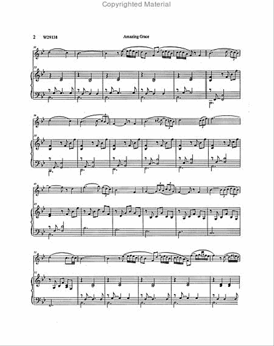 Amazing Grace Alto Saxophone scores gallery preview page 3