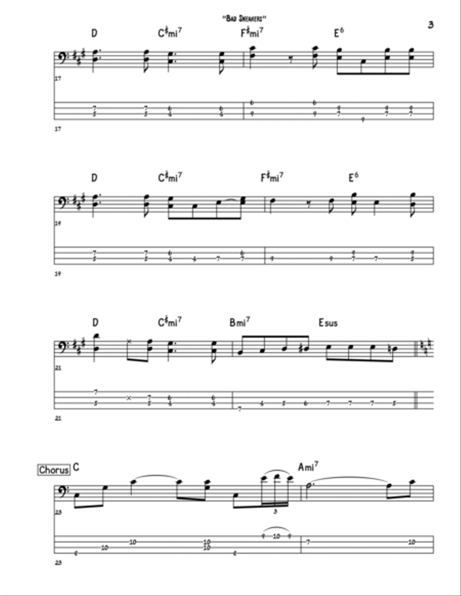 Bad Sneakers Bass Guitar scores gallery preview page 3