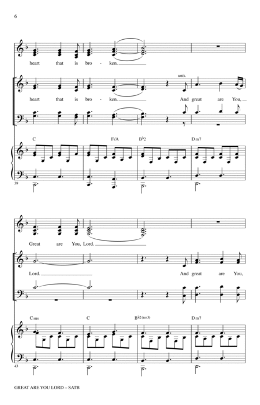 Great Are You Lord 4-Part scores gallery preview page 5
