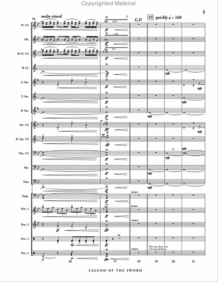 Legend of the Sword Concert Band scores gallery preview page 6