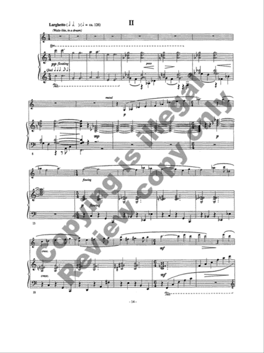 Second Sonata for Violin and Piano Violin Solo scores gallery preview page 5