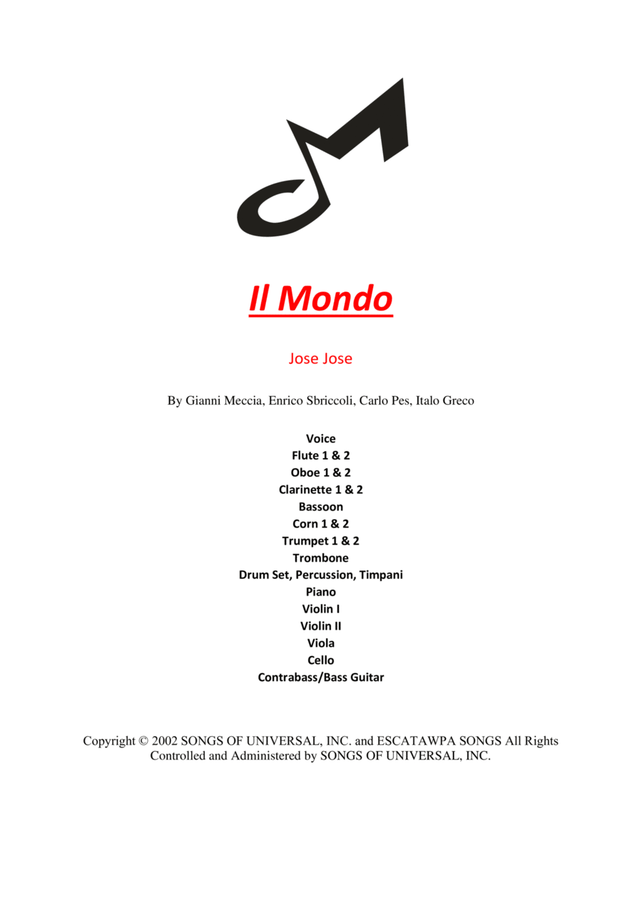 Il Mondo Full Orchestra scores gallery preview page 1