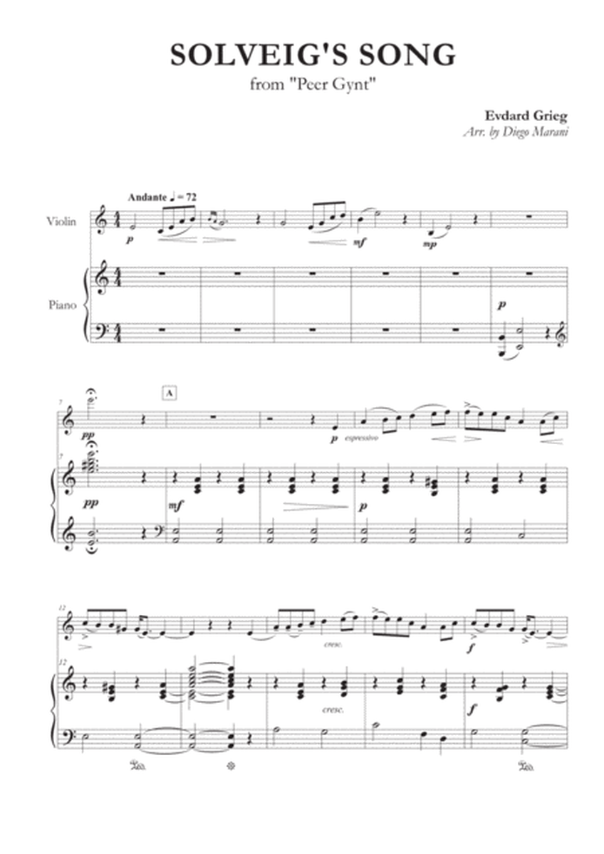 Solveig's Song from "Peer Gynt" for Violin and Piano image number null