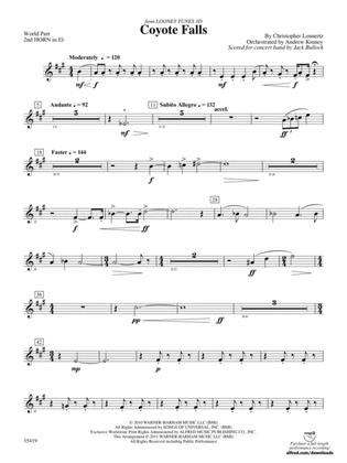 Coyote Falls (from Looney Tunes 3D): (wp) 2nd Horn in E-flat