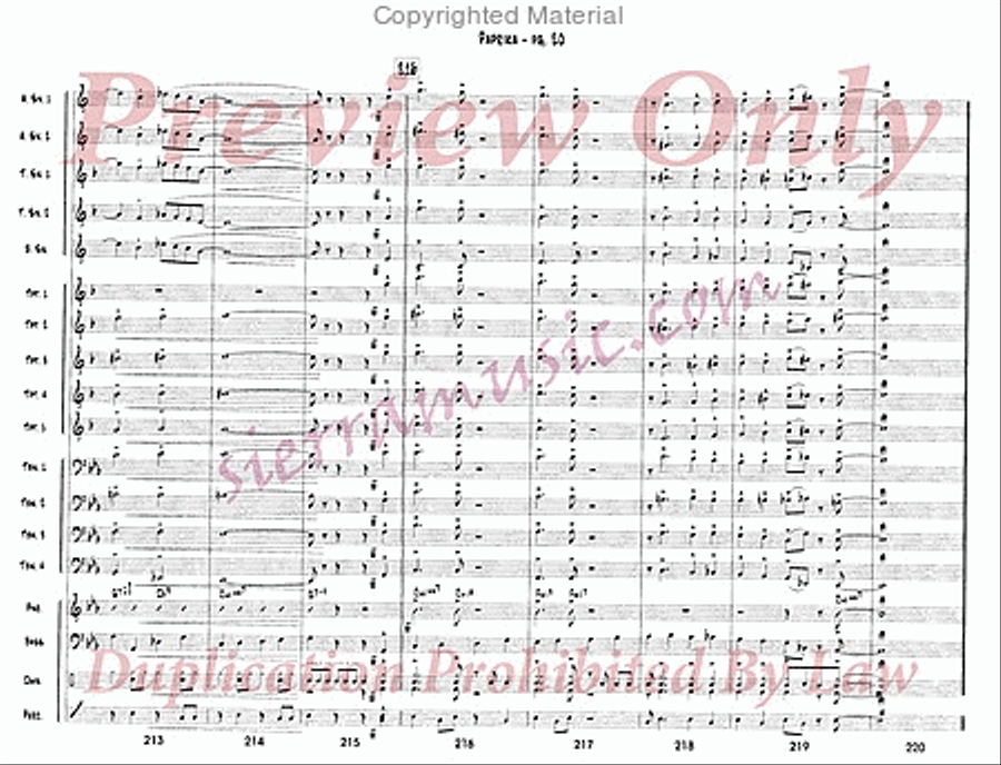 Paprika (MM 1 - Suite Seasonings) Big Band scores gallery preview page 21