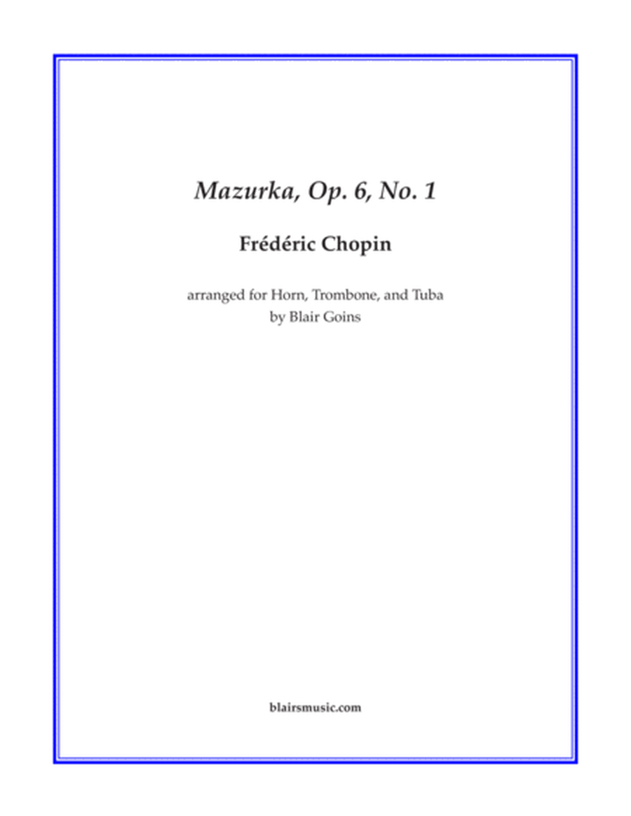 Mazurka, Op. 6, No. 1 image number null