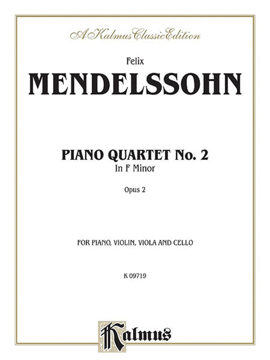 Piano Quartets Op. 2