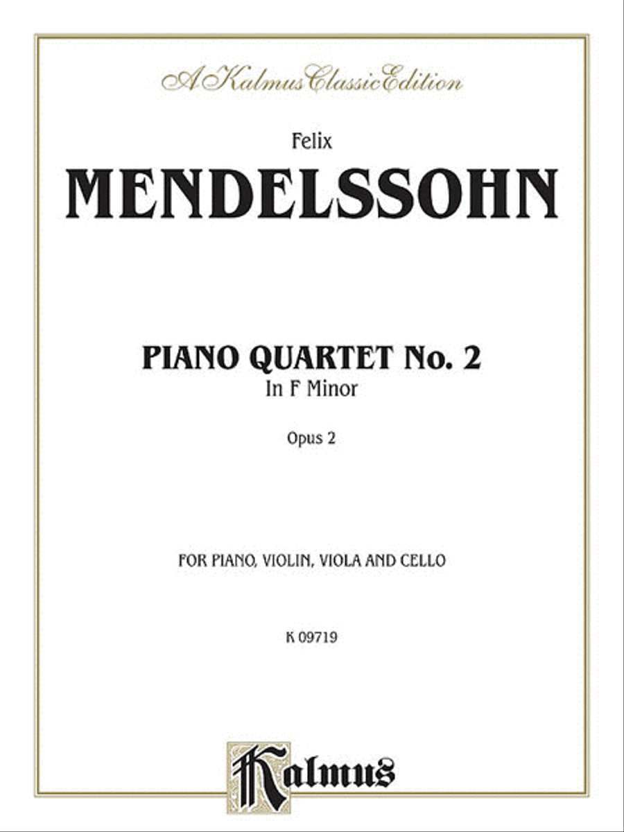 Piano Quartets Op. 2