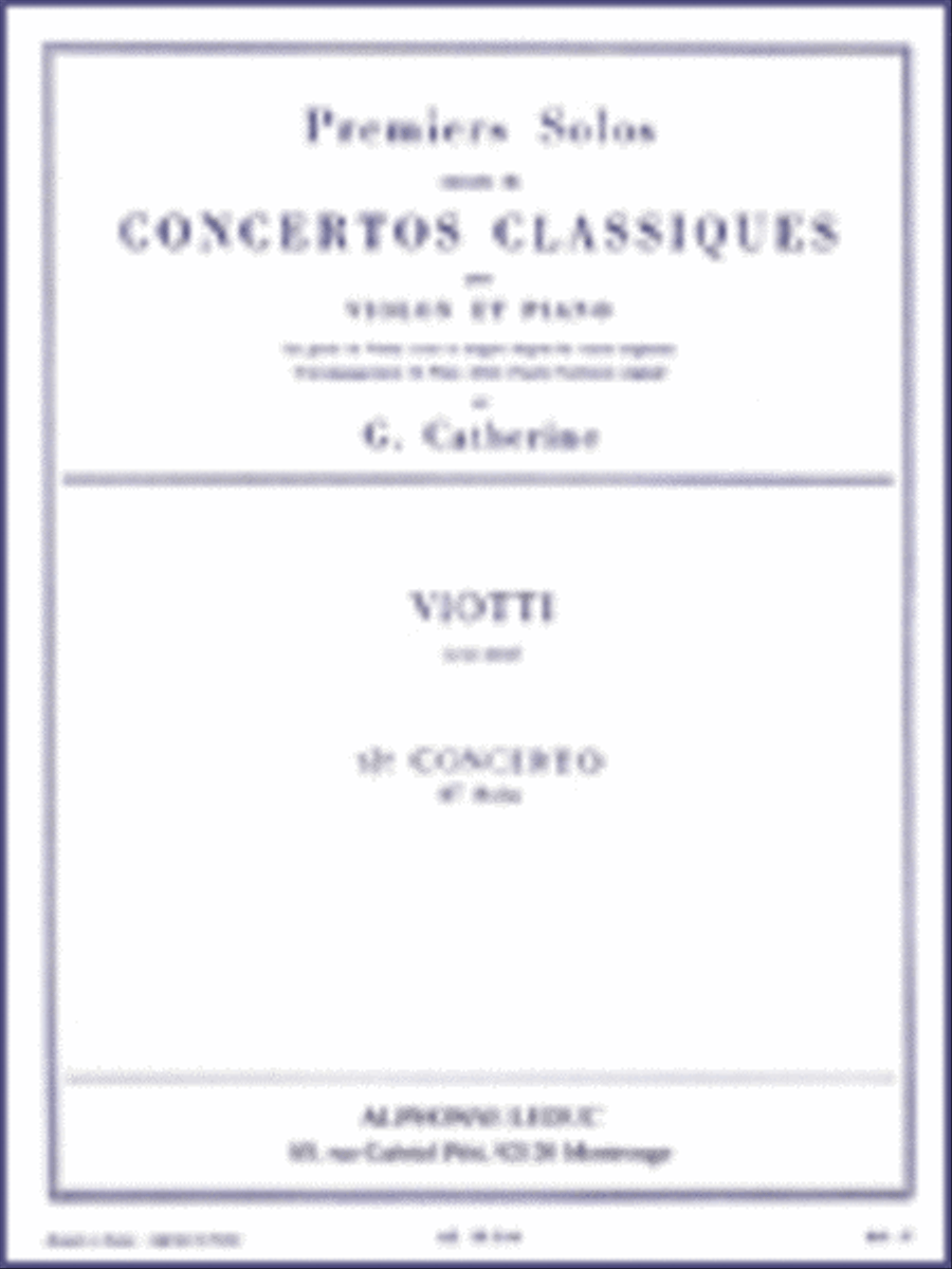 Premiers Solos Concertos Classiques No. 13 Violin Solo scores gallery preview page 1