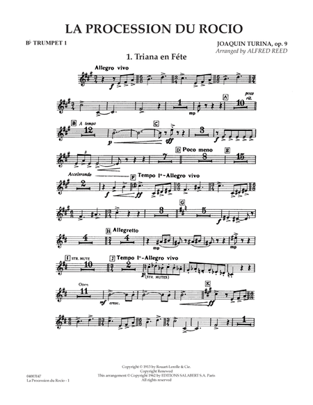 La Procession du Rocio (arr. Alfred Reed) - Bb Trumpet 1