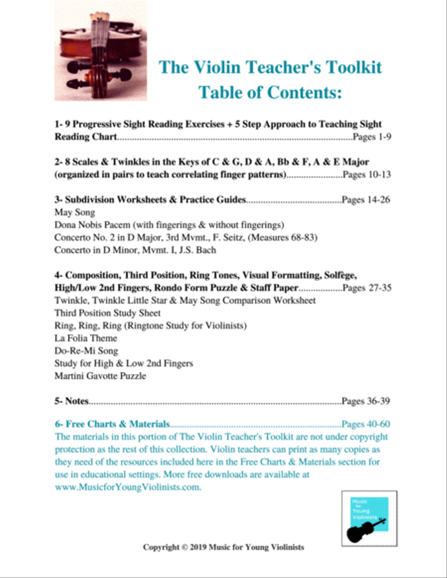 The Violin Teacher's Toolkit Violin Solo scores gallery preview page 4