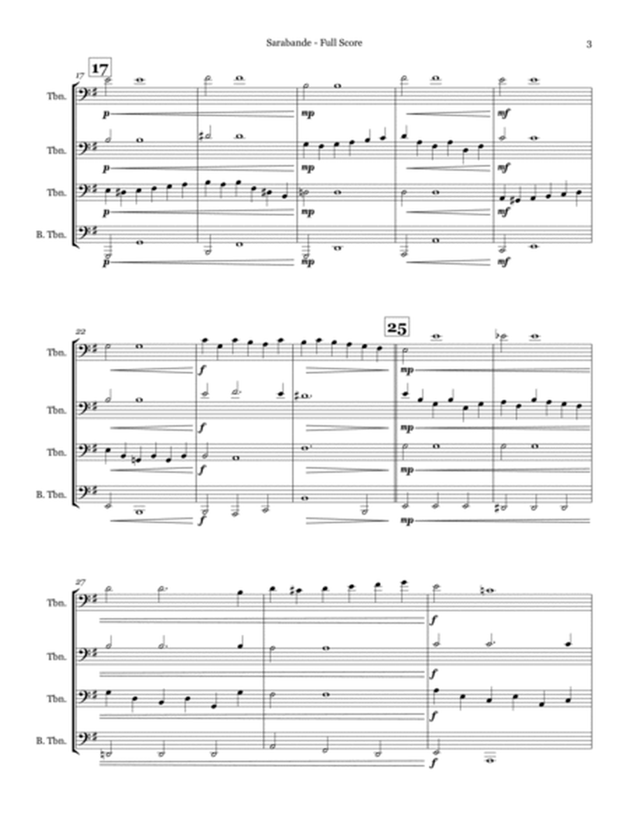 Sarabande - Trombone Quartet image number null