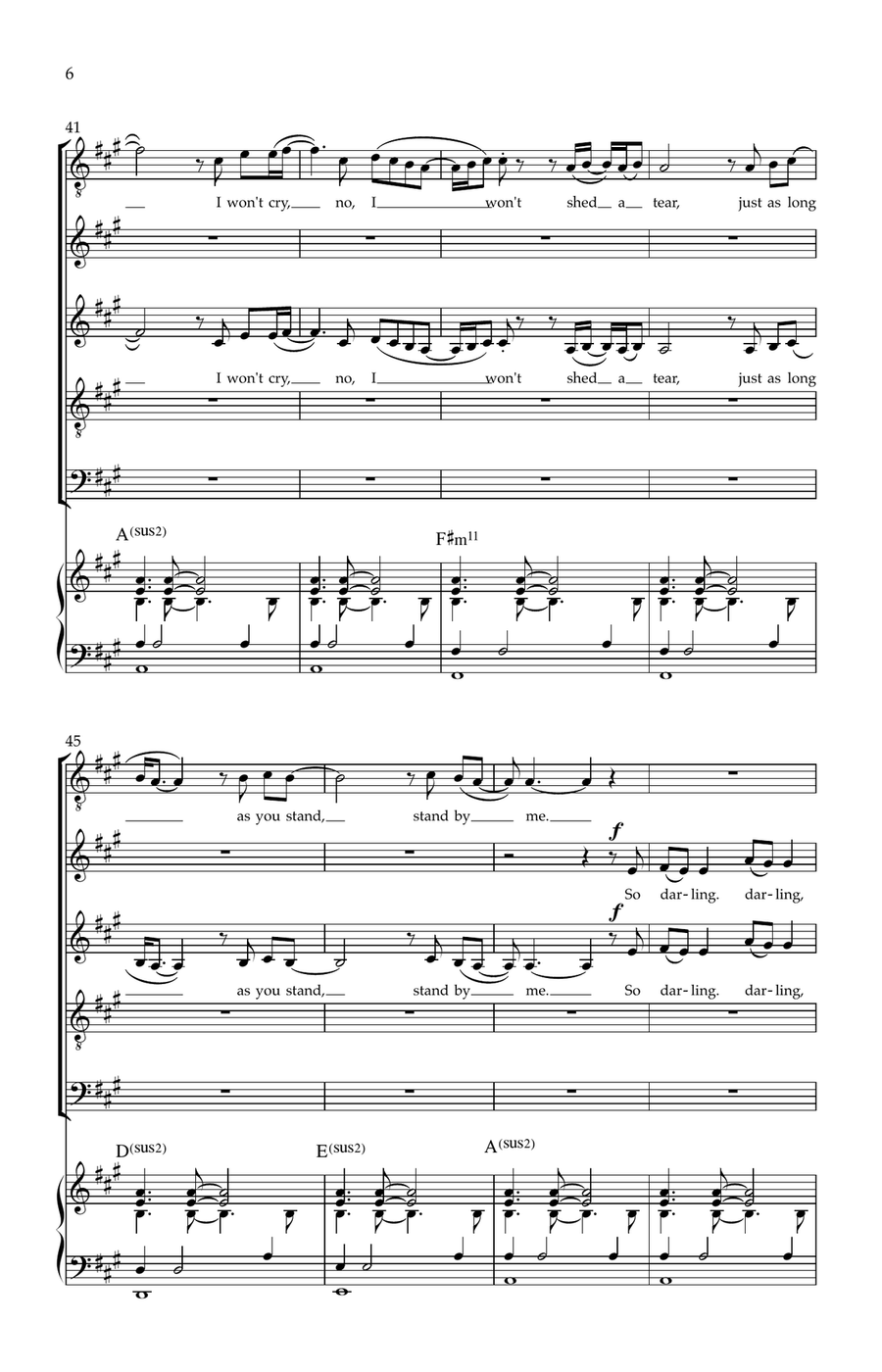 Stand By Me 4-Part scores gallery preview page 6