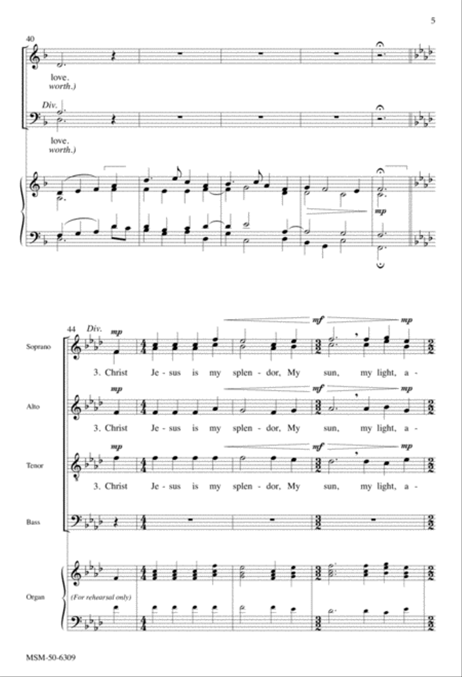 If God Himself Be For Me 4-Part scores gallery preview page 5