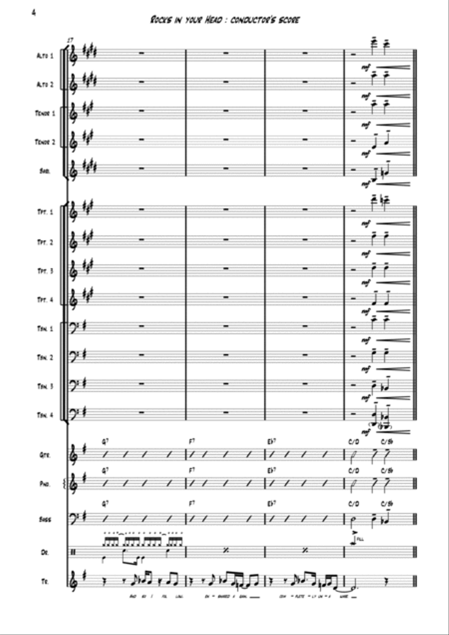 Rocks in My Head Jazz Ensemble scores gallery preview page 4