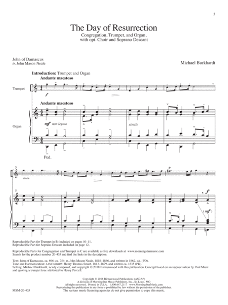 The Day of Resurrection The Day of Resurrection Choir scores gallery preview page 1