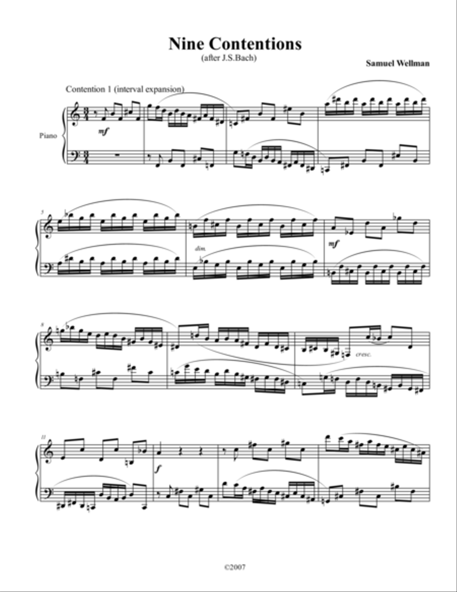 Nine Contentions, Op. 178 Piano Method scores gallery preview page 1